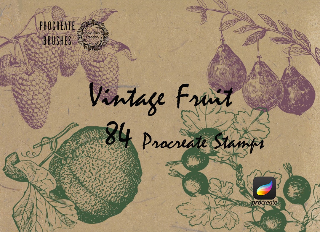 Fruit Procreate Brushes Stamps, Vintage Plant Brushes, Botanical ...
