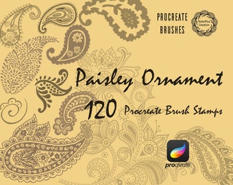 Paisley Procreate Brushes Stamps,Vintage Ornament Procreate Brushsets,Doodle Brushes,iPad Brushes