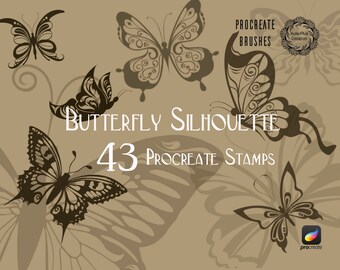 Schmetterling motte Procreate Stempel Set,Procreate Brushsets,Tattoo Procreate,Pinsel Stempel,Procreate Brush Pack