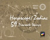 Horoscope Procreate Brushes Stamps,Constellation Procreate Brushsets,Zodiac Brushes,Astrology Brush Stamps,Procreate Brushes Pack