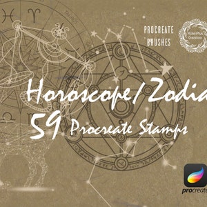 Horoscope Procreate Brushes Stamps,Constellation Procreate Brushsets,Zodiac Brushes,Astrology Brush Stamps,Procreate Brushes Pack