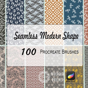 Modern Shape Procreate Brushes,Seamless Pattern Procreate, Decorative Brushes, Procreate Ornament Brushset,Procreate Brush Pack