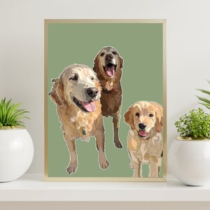 Custom Pet Portrait| Custom Pet Illustration| Recreate Your Favorite Photo| Cartoon Pet Portrait from Photo |Make your Pet an Illustration
