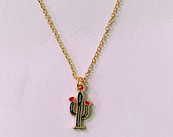 Cactus Necklace | 18 inch | Gold Plated