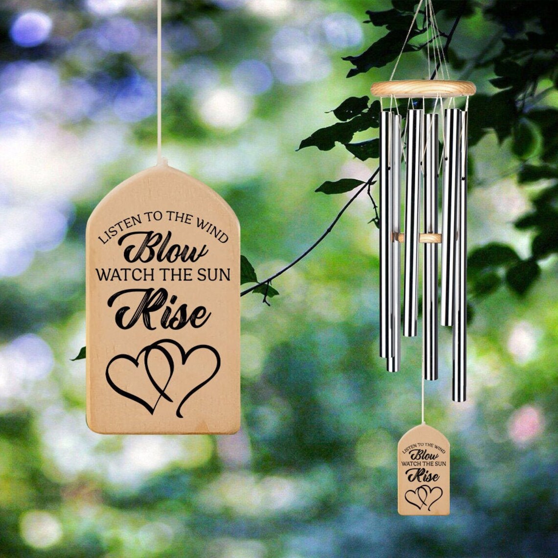 Personalized Windchime Engraved Wind Chime Hand Stamped Decor Etsy
