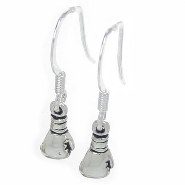 Boxing glove TINY earrings sterling silver 925 x 1 pair Boxers