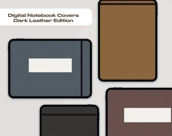 Digitale Notizbuch Hüllen aus Leder: iPad Planer (Digitaler Download)