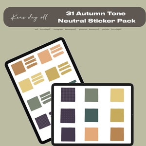 Digital Sticky Note Set Autumn Stickers | Hand Drawn Everyday Digital Planner Stickers Digital BUJO  iPad GoodNotes Digital PNG Fall Themed