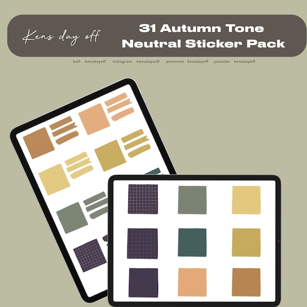 Autocollants d’automne digital Sticky Note Set | Autocollants manuels de planificateur numérique tous les jours Bujo numérique BUJO iPad GoodNotes Digital PNG Automne Sur le sujet