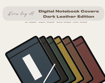 Digitale Notizbuchhüllen | Digital Planner GoodNotes Cover Digital BUJO | Hülle Leder Alternative Cover für iPad Notebook Planen Zubehör