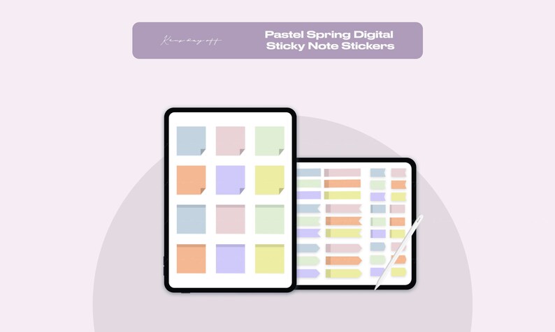 Pastel Digital Sticky Notes: Minimal Planner Stickers (PNG) - Etsy