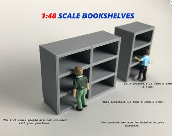 1:48 Scale Bookshelves ( O Scale Furniture) Set of 2