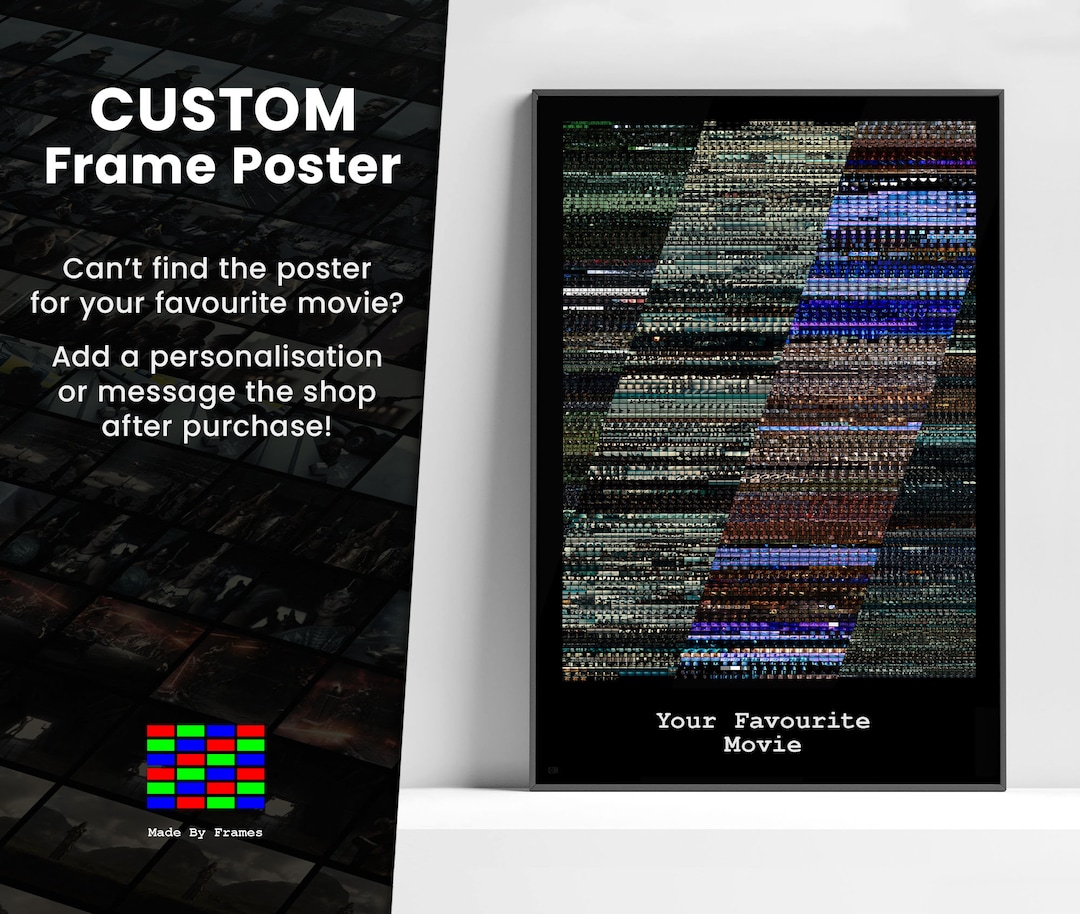 CUSTOM Frame Poster of Your Favourite Movie Etsy Australia