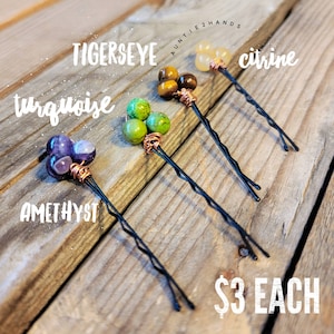 Crystal Bobby Pins | Hair Pin Gemstones