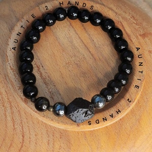 Diffuser + Onyx + Golden Obsidian Bracelet | Zen Stretchy Bracelet