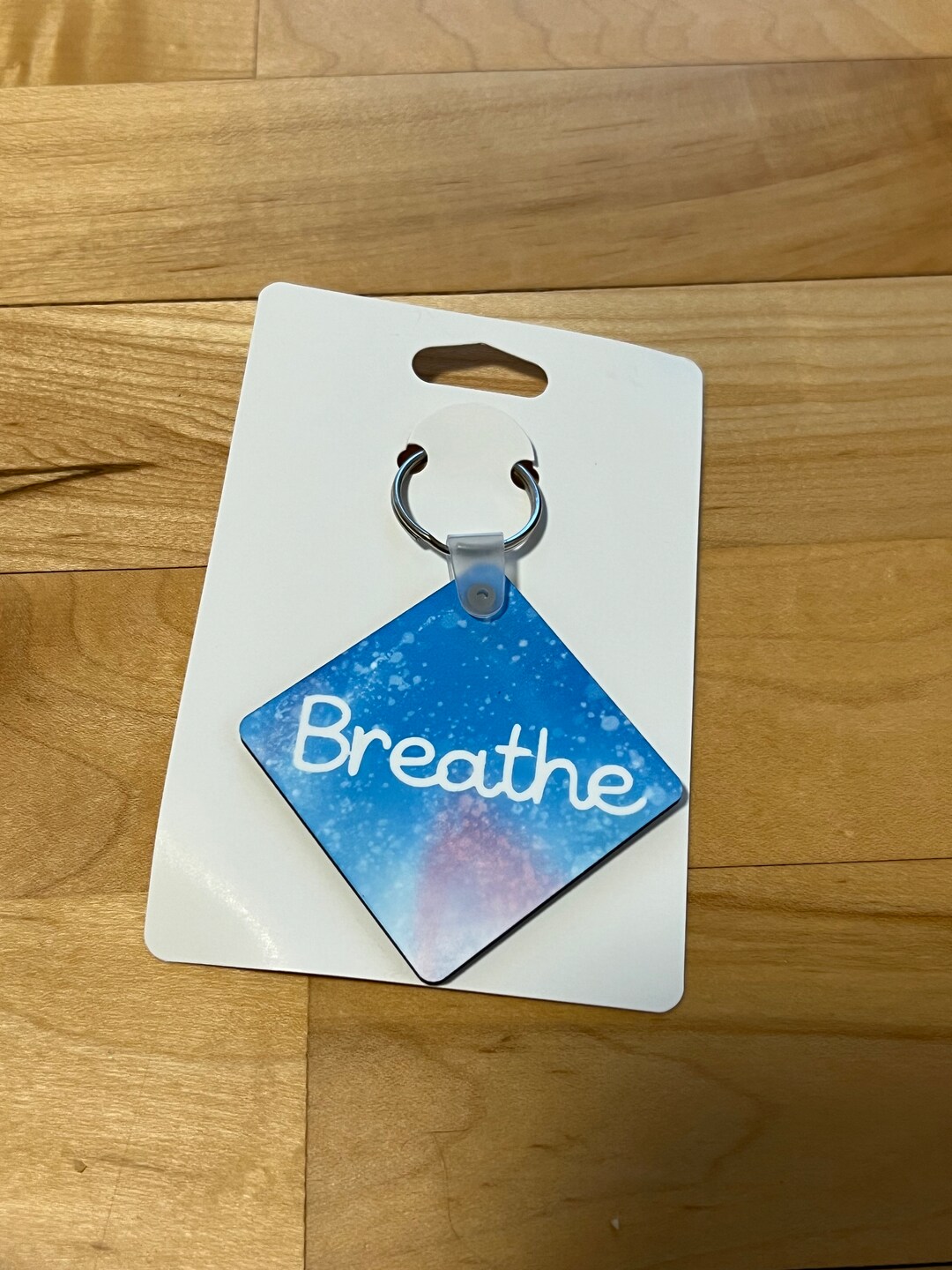 Breathe Sublimated Square Keychain/sublimation Keychain/splatter ...