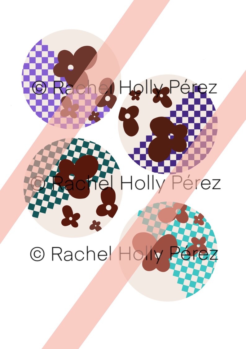 DIY Coaster Images, Printable Flower Coaster Set, Flower Image for ...