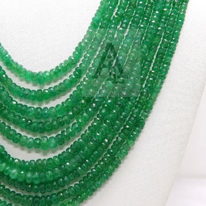 natural emerald beads, faceted emerald, zambian emerald 3-5mm size 65carats each strand, wholesale - emerald beads necklace