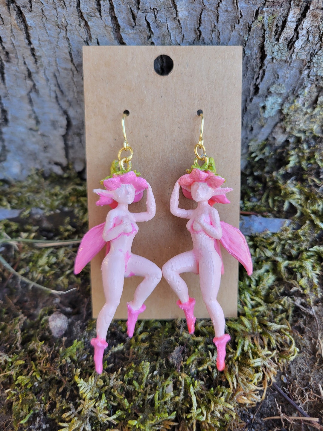 Flying Sprite Earrings 3D Printed Fairy Earrings - Etsy Australia