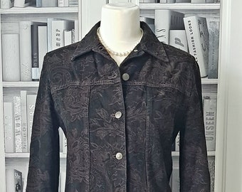 Vintage Rich Chocolate Textured Western Style Jacket