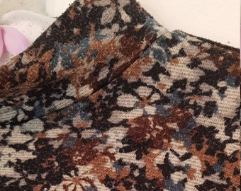 Vintage, Floral Multi Print, Soft, Turtle Neck, Top. needs finishing measurements