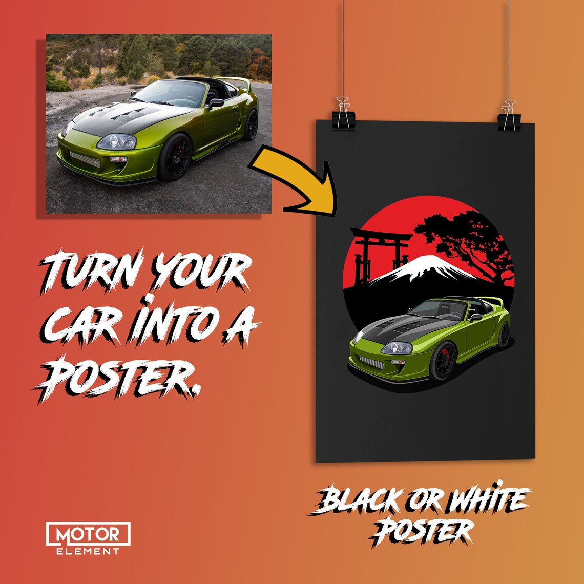 Custom Car Poster Customized Car Poster Personalised Car Etsy