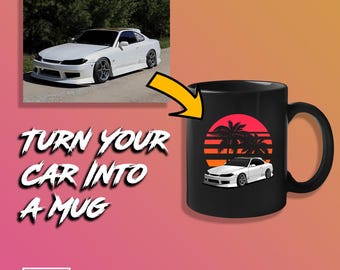 Custom Car Mug, Customized Car Mugs, Personalised Car Mug, Custom Gift Mug, Custom Illustrated Car Mug, Car Gift Mugs, Gift for Car Guy