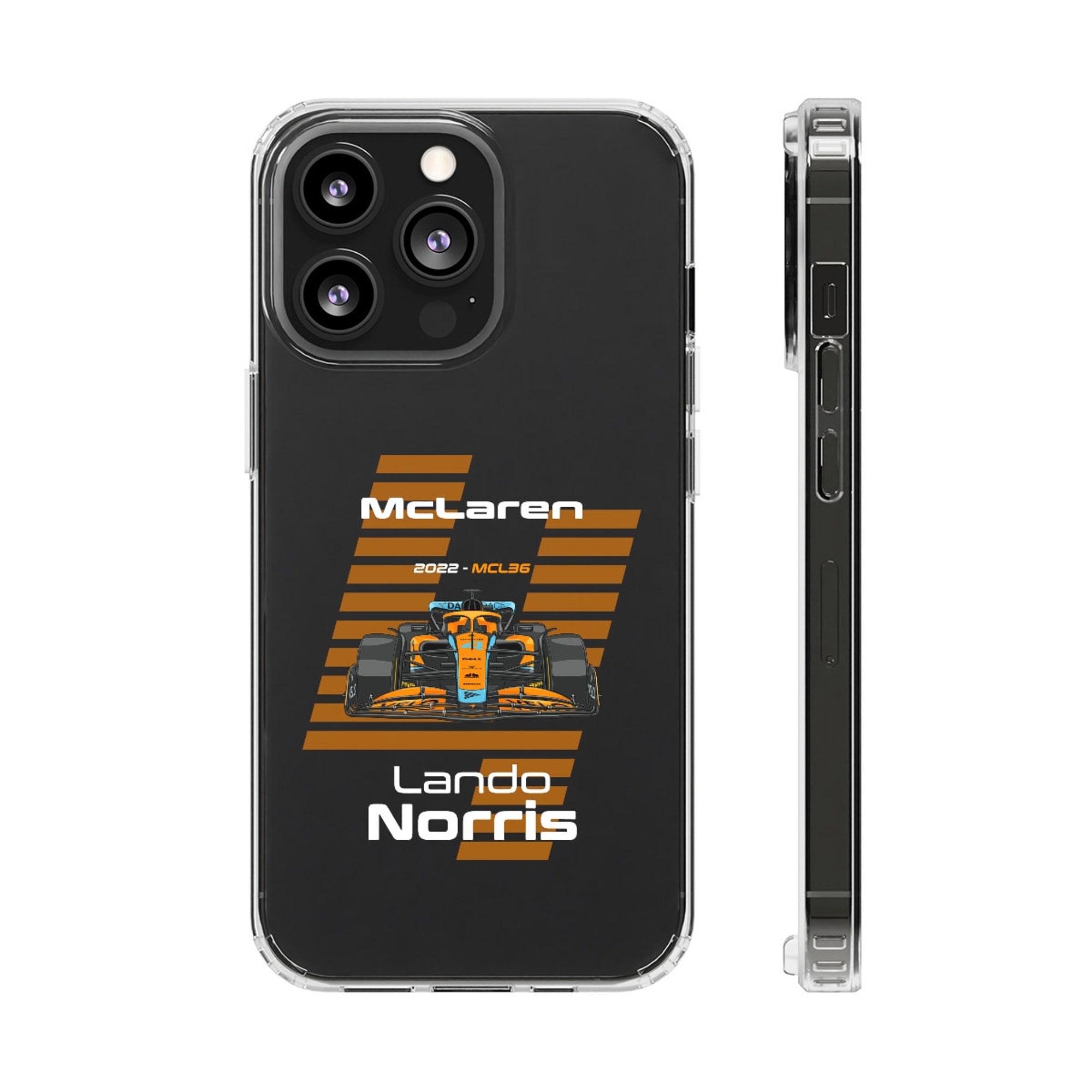 McLaren Formula 1 2022 Lando Norris Racing Car iPhone Case