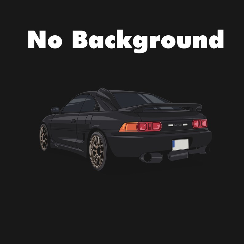 Illustrated black car with no background, showcasing sleek design details. Ideal for car enthusiasts seeking custom car art, automotive decor, or unique car gifts. Perfect for custom car prints, retro car poster, classic car prints, or car guy gifts