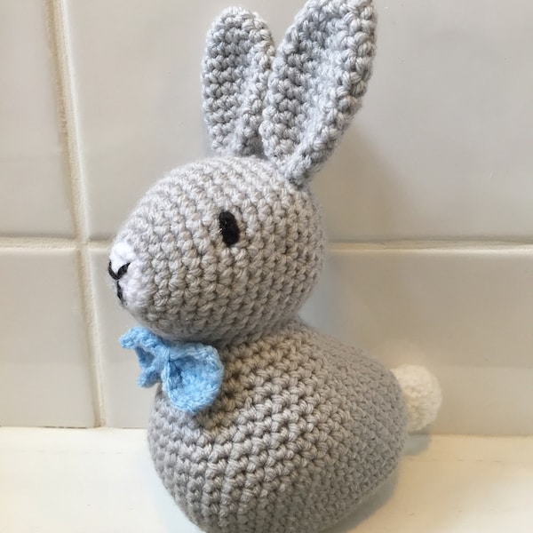 Handmade Crochet Rabbit Bunny Cuddly Toy Easter Nursery Baby