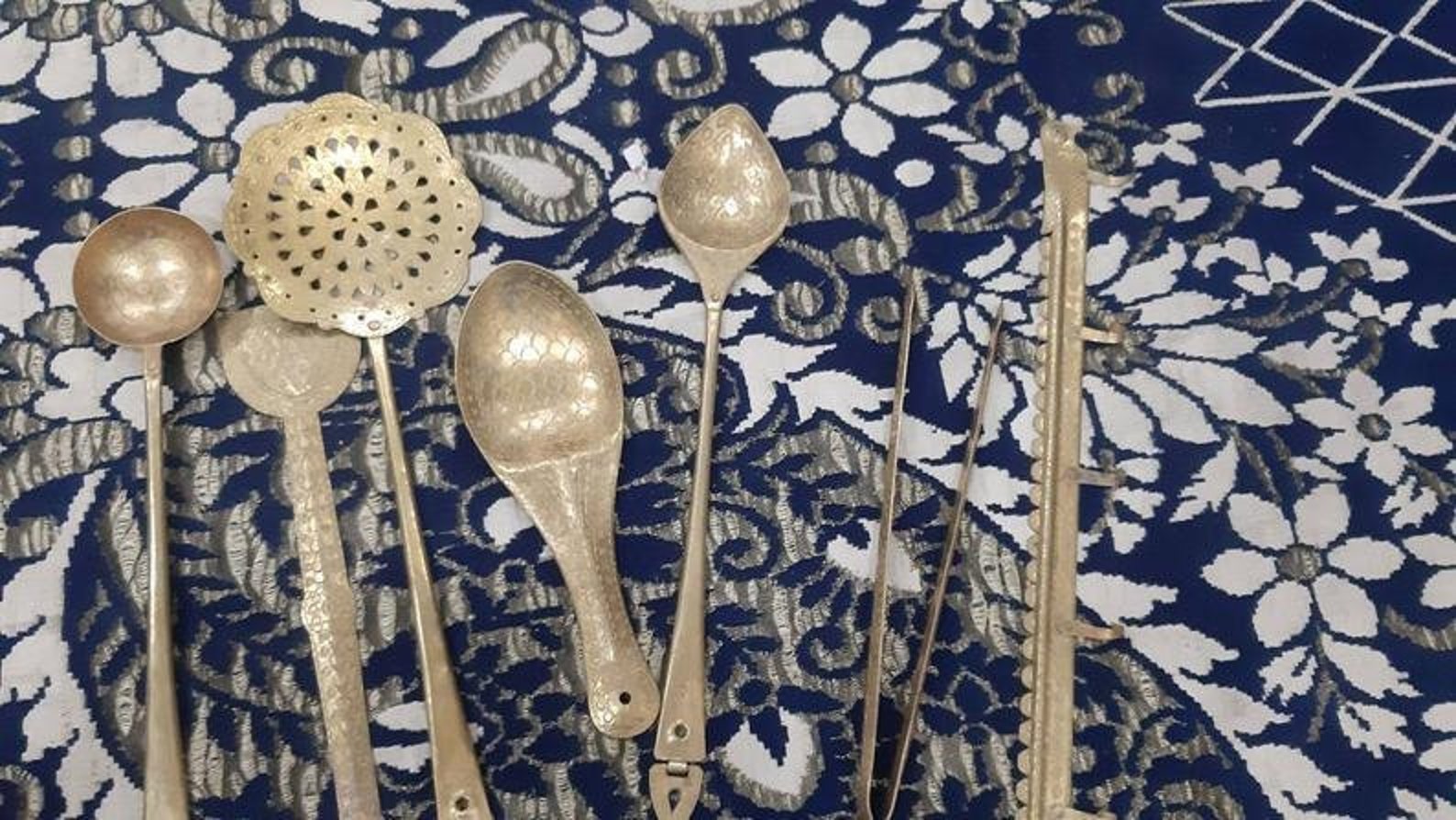 Handmade Brass Kitchen Set/brass Six Piece Kitchen Ware Etsy