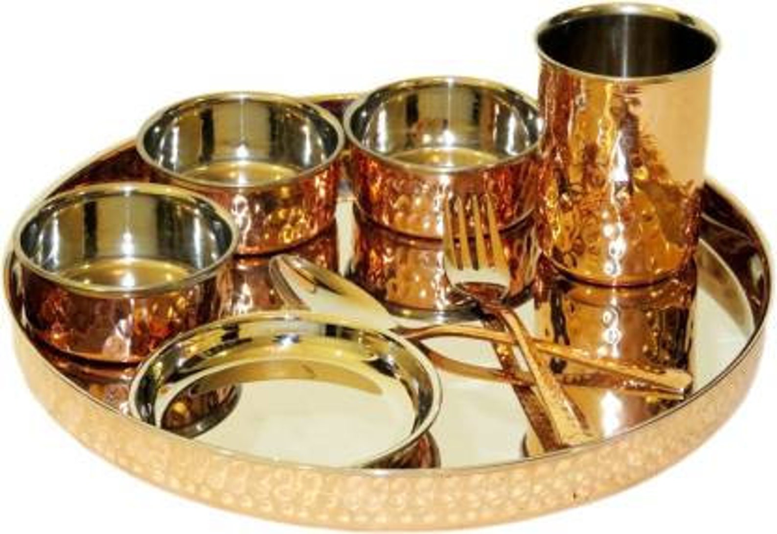 Traditional 8 Copper Dinner Set Dinnerware and Tableware Etsy