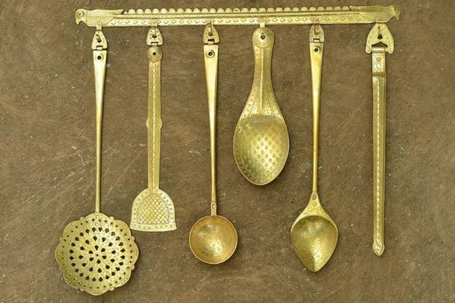 Handmade Brass Kitchen Set/brass Six Piece Kitchen Ware Etsy