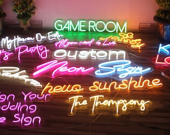 Insegna al neon personalizzata | Insegna al neon | Segni di matrimonio | Nome Insegne al neon | Insegna luminosa al neon a LED | Regali per damigelle d'onore | Decorazione da parete | Home decor