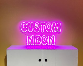 Luce LED per insegne al neon personalizzate, barra per insegne al neon, insegna al neon con nome personalizzato, regali personalizzati, insegna al neon personalizzata, arazzi realizzati a mano