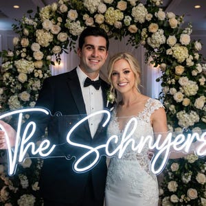 Custom Neon Sign | Wedding Decor | Neon Wedding Sign | Wall Decor | Name Neon Light | Wedding Neon Lights | Personalized Gifts Neon Sign image 1