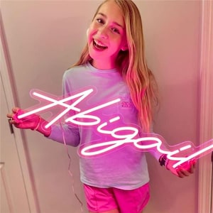 Letrero de neón con nombre personalizado: luz LED personalizada para habitación infantil, regalo de cumpleaños y decoración de pared.