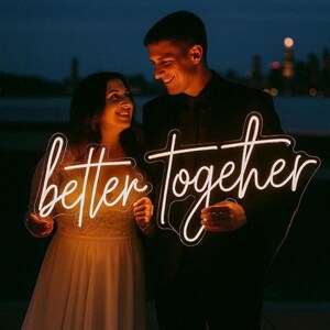 Custom Neon Sign | Wedding Decor | Neon Wedding Sign | Wall Decor | Name Neon Light | Wedding Neon Lights | Personalized Gifts Neon Sign image 9