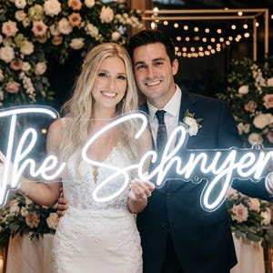 Custom Neon Sign | Wedding Decor | Neon Wedding Sign | Wall Decor | Name Neon Light | Wedding Neon Lights | Personalized Gifts Neon Sign image 15