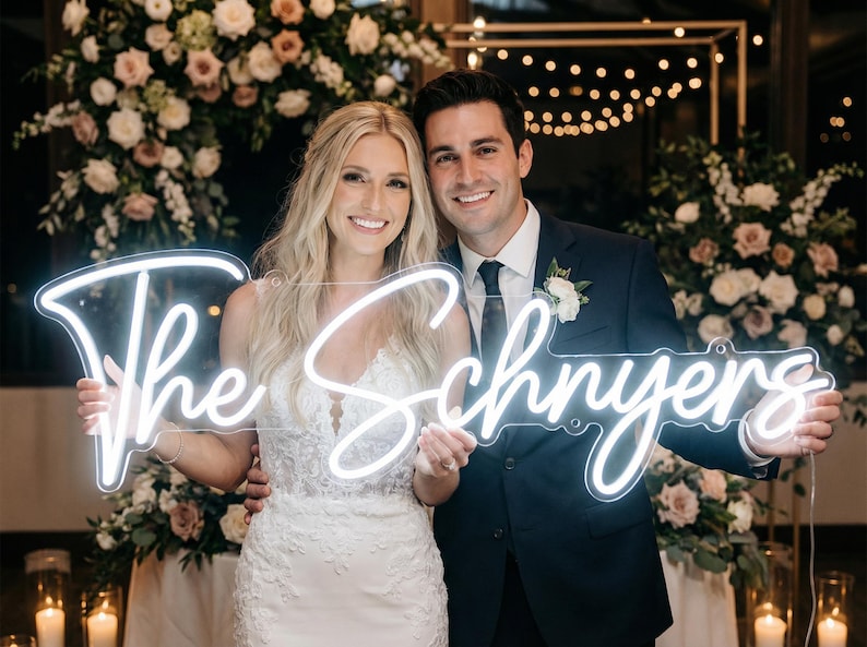 Custom Neon Sign | Wedding Decor | Neon Wedding Sign | Wall Decor | Name Neon Light | Wedding Neon Lights | Personalized Gifts Neon Sign image 15