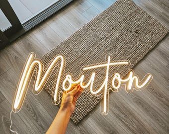 Custom Name Neon Sign, Neon Sign, LED Light Neon Sign, Personalized Gifts, Wedding Sign, Aesthetic Neon Sign, Home Wall Decor Sign Gift