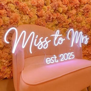 Custom Neon Sign | Wedding Decor | Neon Wedding Sign | Wall Decor | Name Neon Light | Wedding Neon Lights | Personalized Gifts Neon Sign image 18