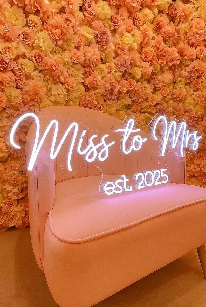 Custom Neon Sign | Wedding Decor | Neon Wedding Sign | Wall Decor | Name Neon Light | Wedding Neon Lights | Personalized Gifts Neon Sign image 18