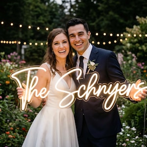 Custom Wedding Neon Sign, Custom Neon Sign, Wedding Decor, Engagement Gifts, Wedding Decor, Personalized Gift, Name Neon Signs, LED Sign