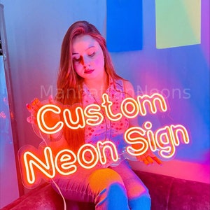 Insegna al neon personalizzata | Insegna al neon | Regalo personalizzato | Insegne per matrimoni | Insegna con nome | Insegna al neon per camera da letto | Luce al neon a LED | Insegna al neon per bar