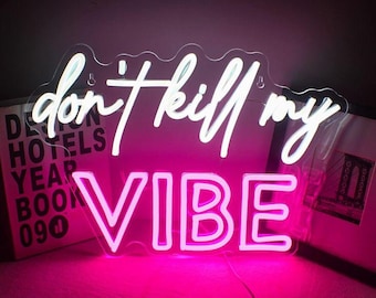 Custom Neon Sign, Aesthetic Neon Sign, Bedroom Sign, Gift for Kids, Room Décor, Wall Art, Personalized Gift, Gifts for Him/Her, Good Vibes