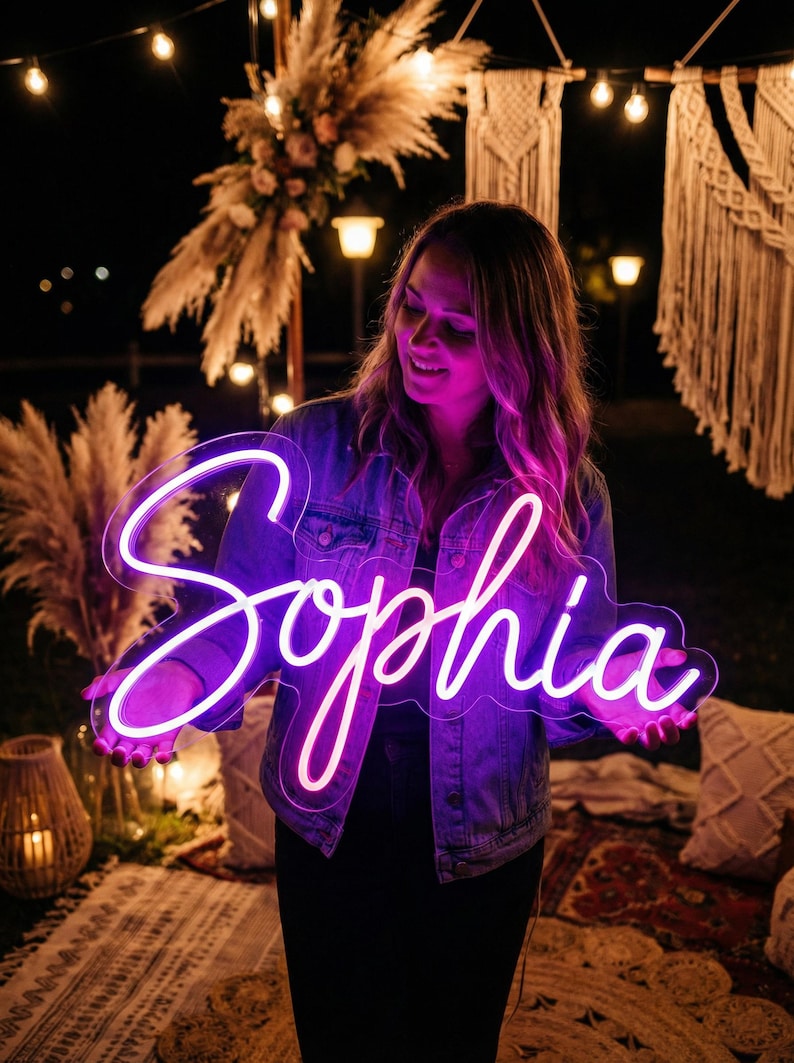 Custom Neon Sign, Neon Signs, Personalized Gifts, Home Decor, Wedding Neon Signs, LED Neon Light, Custom Sign, Wall Decor, Gift for her image 16