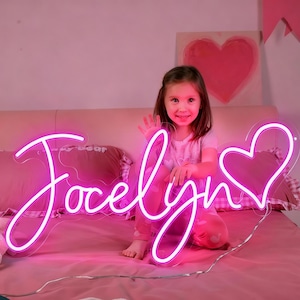 Custom Kids Neon Name Sign, Personalized LED Name Light for Nursery, Bedroom, Wall Decor, Unique Gift for Children, Birthdays, Baby Showers