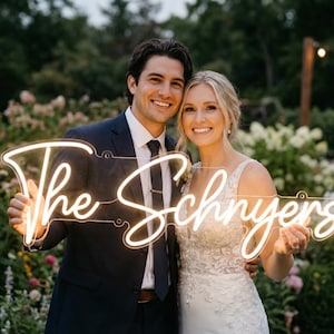 Custom Neon Sign | Wedding Decor | Neon Wedding Sign | Wall Decor | Name Neon Light | Wedding Neon Lights | Personalized Gifts Neon Sign image 11