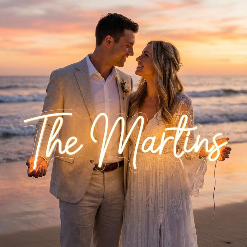 Custom Neon Sign, Neon Signs, Personalized Gifts, Home Decor, Wedding Neon Signs, LED Neon Light, Custom Sign, Wall Decor, Gift for her image 14